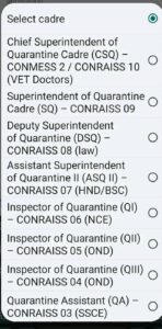 Cadre To apply for
