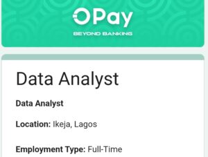 OPay is hiring! Join Review the requirements and apply today for the 2026 role.