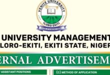 Venite University Security Assistant Recruitment 2026