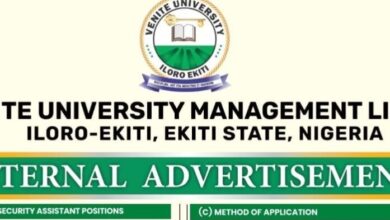 Venite University Security Assistant Recruitment 2026