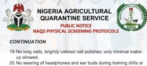 NAQS Physical Screening Protocols, Requirements, and Essential Tips for Successful applicants